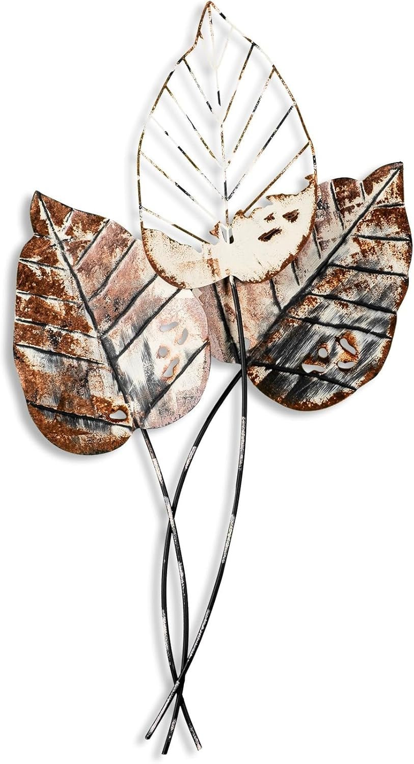 Accessoire mural décoratif en métal fait main, 45 x 85 cm | 100 % métal (1,5 mm) | Design unique marron et noir, parfait pour la décoration intérieure | Fixable au mur Statuettes et sculptures Naty Shop