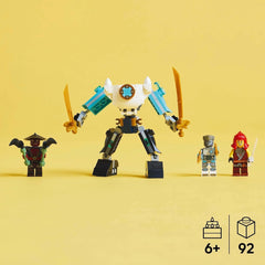 LEGO NINJAGO Zane's Action Mech - Jouet Ninja avec 3 figurines pour jouer un rôle - Petit ensemble à construire et à jouer pour les enfants - Idée cadeau pour garçons et filles à partir de 6 ans 71827 Jeux de construction Besuche den LEGO-Store
