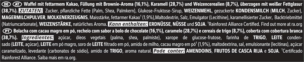 LION Tablette de chocolat Noir & Blanc, un snack au goût intense, chocolat croquant et chips croquantes, fourrage brownie, une expérience gourmande unique, 1 paquet (5 x 30g)