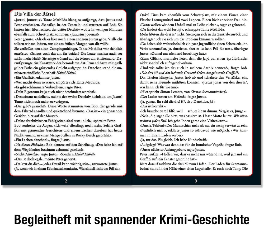 The Three ??? - Crime Puzzle - The Villa of the Puzzles By KOSMOS 697976, 300 piese, Strălucește în întuneric, Cu lampă UV, Citire, Puzzle, Rezolvarea puzzle-urilor, Puzzle detectiv De la 10 ani Puzzle Naty Shop