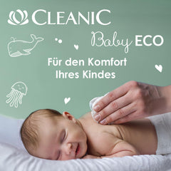Lingettes humides Cleanic Baby Eco Pure Water – (1 x 50 pcs.) Lingettes humides pour enfants et nourrissons – sans parfum, jetables dans les toilettes, peaux sensibles – 50 pcs.