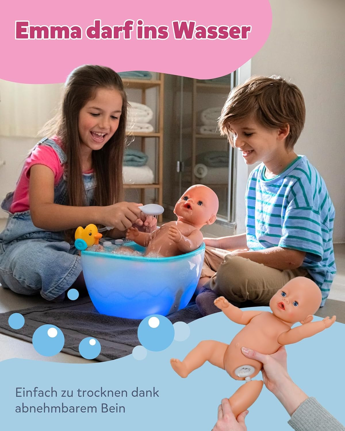 Poupée Baby Born Emma Style Jungle - 43 cm - 10 fonctions dont accessoires et body aux couleurs unisexes - Fonctionne sans piles - Convient aux enfants à partir de 3 ans