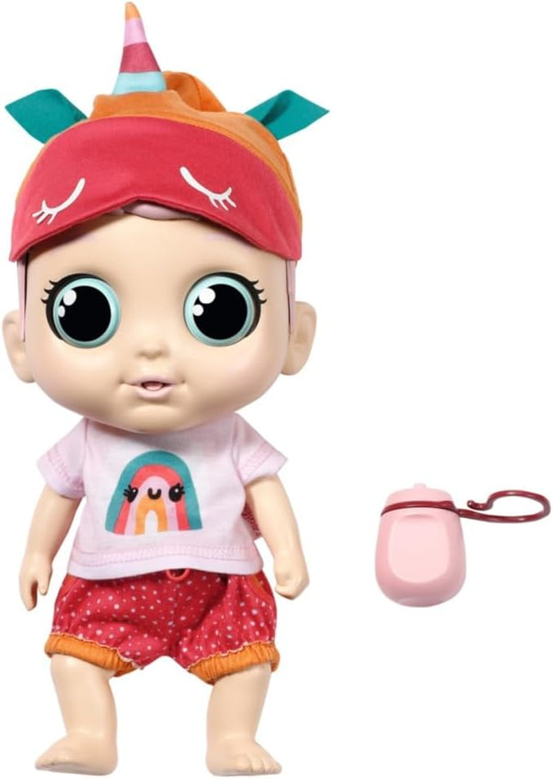 Baby Robin, 30 cm, grande poupée pour bébé avec des fonctions sonores agréables et brillantes, y compris une chemise, un tuyau, des vêtements, une barboteuse, une bouteille et un harnais, 905586 Zapf Creation