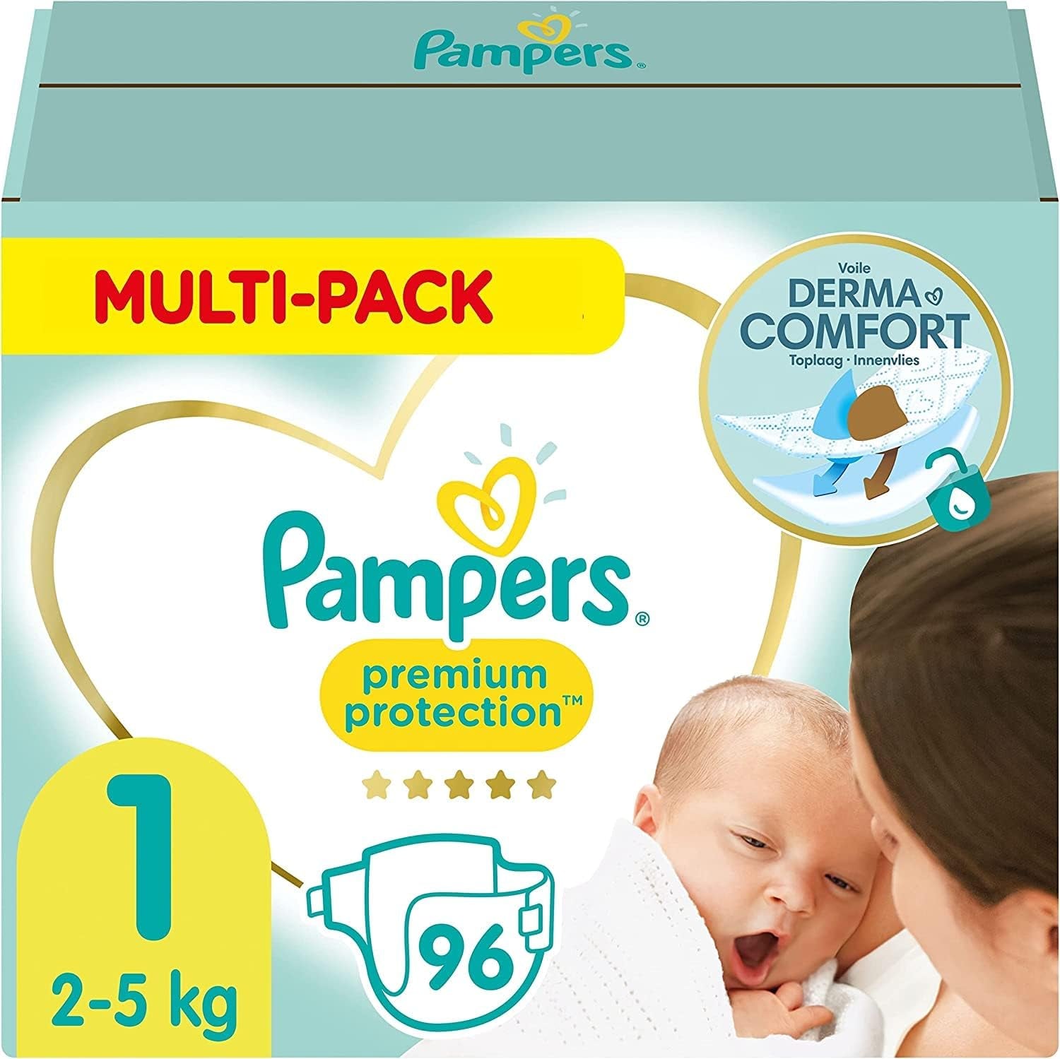 Pampers Premium Protection Taille 5, 152 Couches, 11kg-16kg, notre protection n°1 contre la peau et les fuites