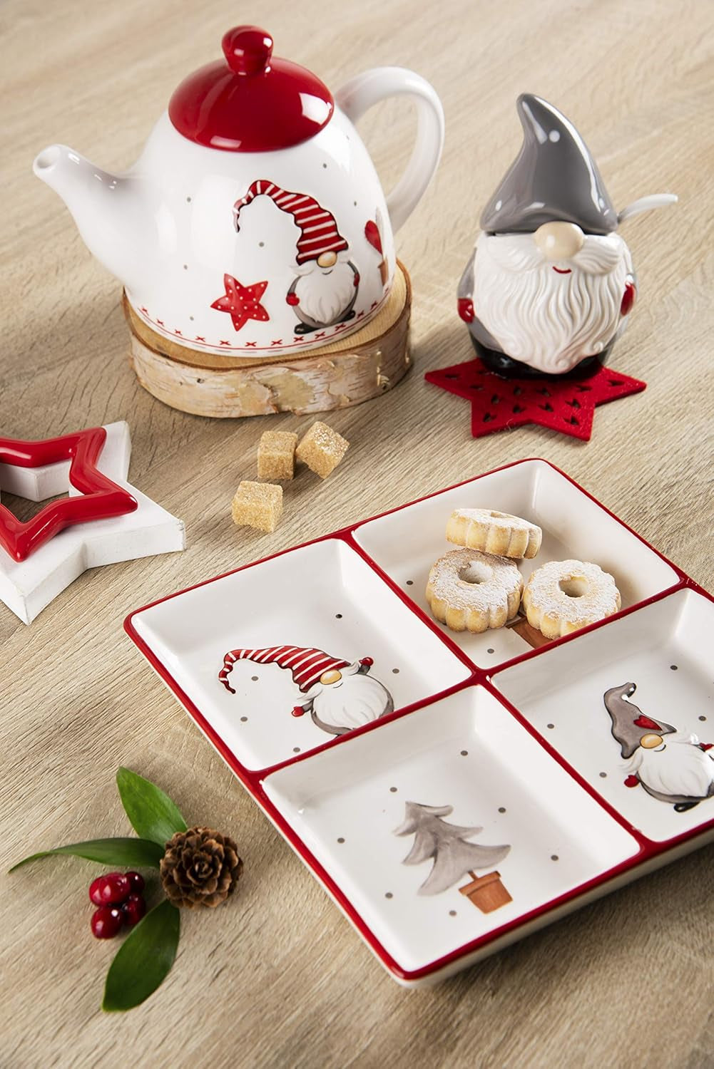 Excelsa Gnomo Pain d'épices/Fromage de Noël, Céramique, 100 ml