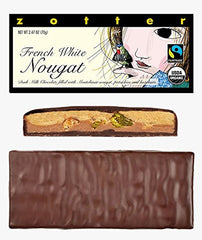Chocolat au lait et nougat français, artisanal (70 g) - Bio