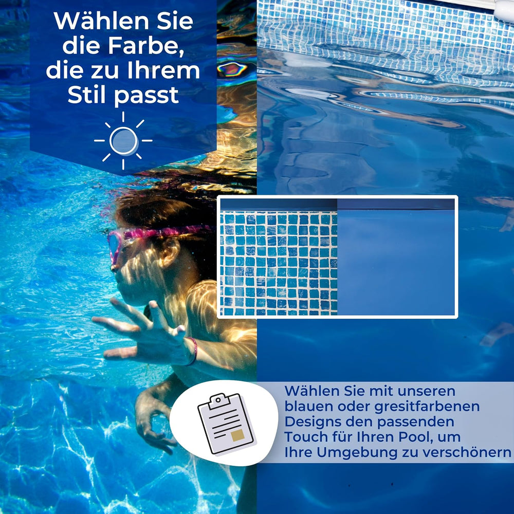 Gre FPR301 - Liner pour piscines rondes, 300 x 120 cm (longueur x hauteur), système d'accrochage, bleu