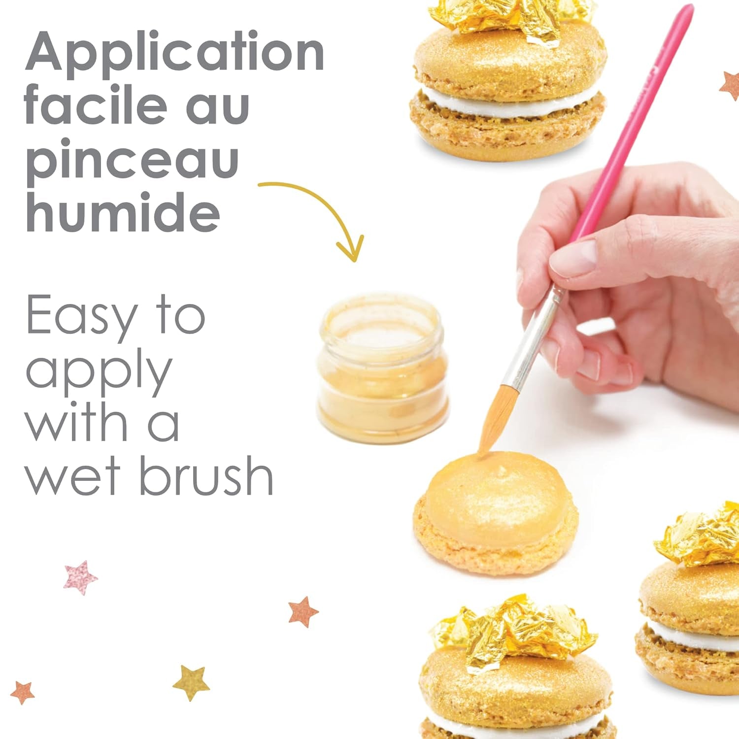 Scrapcooking - Lot de 3 Colorants Alimentaires Métallisés - Colorants Alimentaires : Or, Or Rose et Rubis - Colorant Alimentaire Comestible pour Pâtisserie, Gâteaux, Biscuits, Gâteaux, Chocolat - 4019