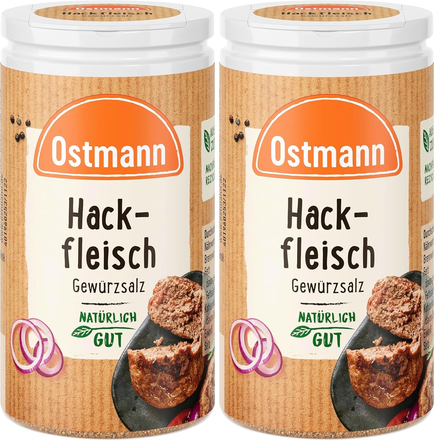 Ostmann Gewürze - Hackfleisch Gewürzsalz | Gewürz für Hackfleisch, Buletten ou Cevapcici | 60 g en Streudose