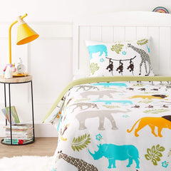 Parure de lit microfibre Amazon BASONS BASON Naty Shop Tierdruck 100 X 135 Cm 1 Kissenbezug 40 X 60 Cm