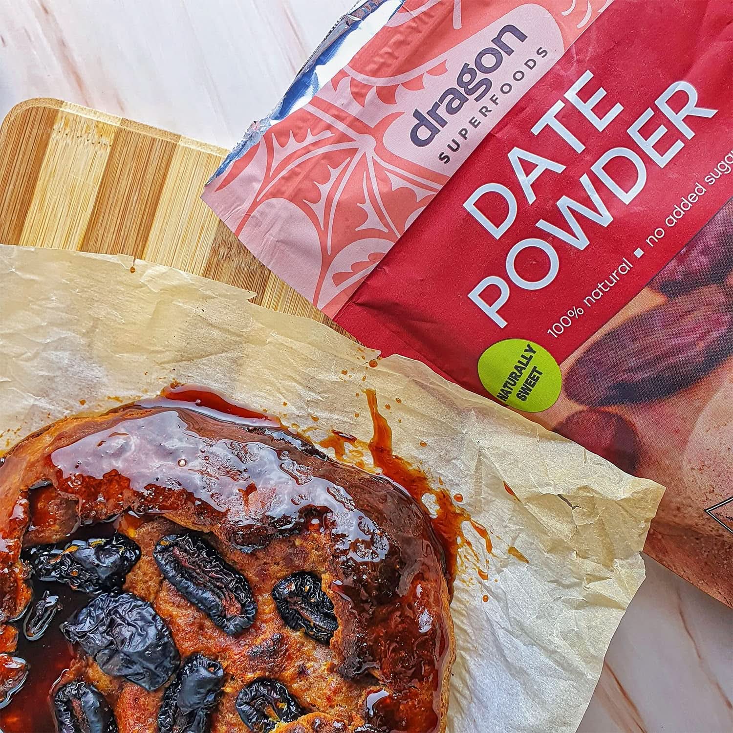 Poudre de dattes 100% bio, vegan et sans gluten, naturellement sucrée, 6 x 250 grammes produits déshydratés Naty Shop