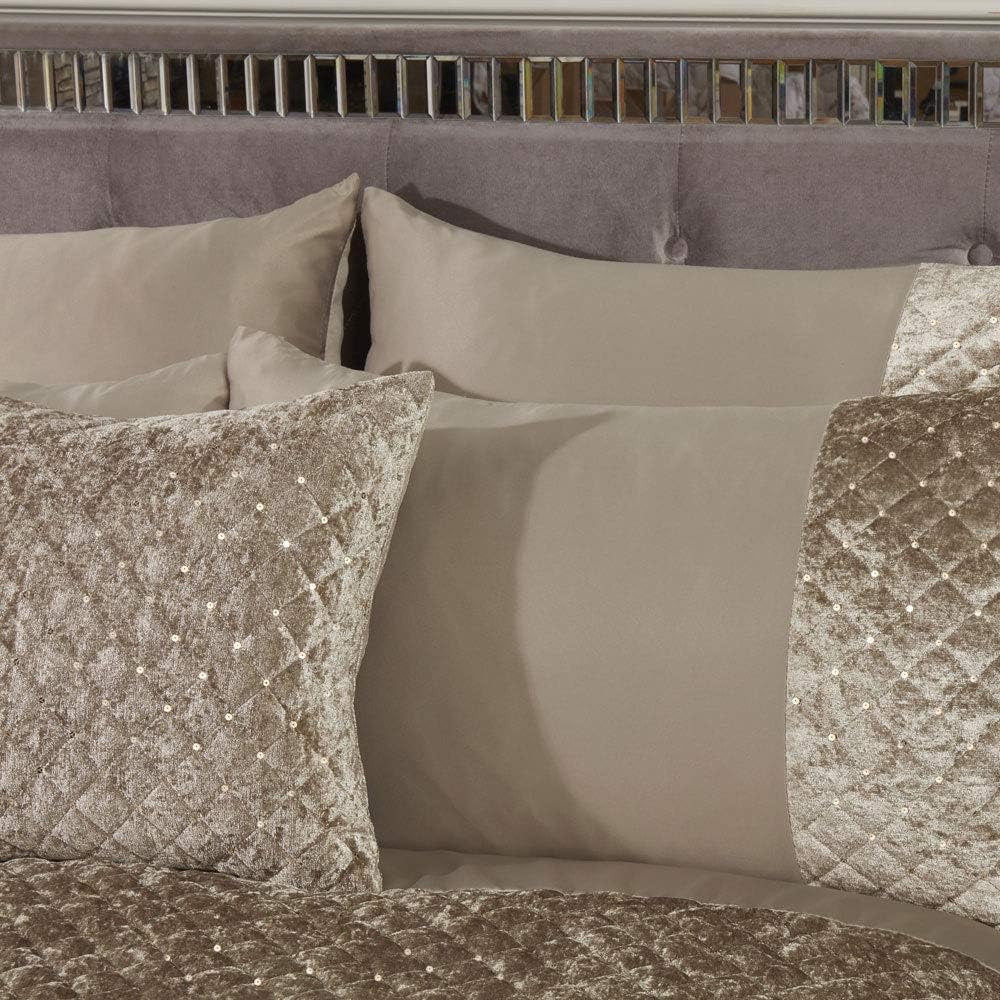 Emma Barclay Parure de lit Glamour pour lit double, vison, polyester, crème Emma Barclay Lits et Couettes