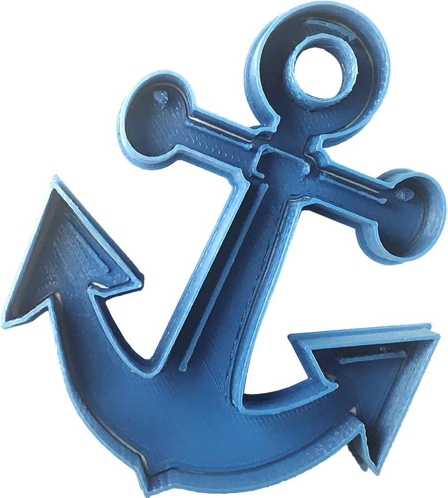 Emporte-pièce ancre, PLA, bleu