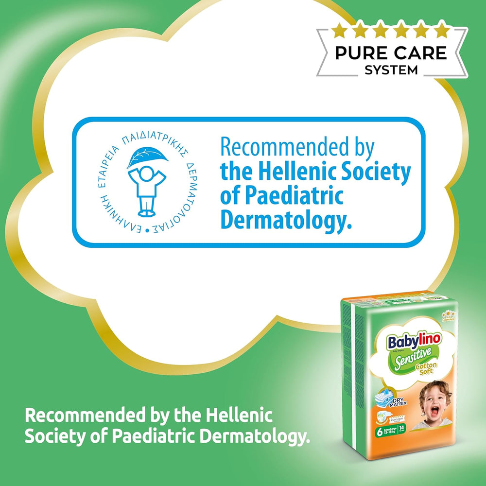 Couches pour bébés sensibles, taille 6, extra large (13-18 kg), 114 couches