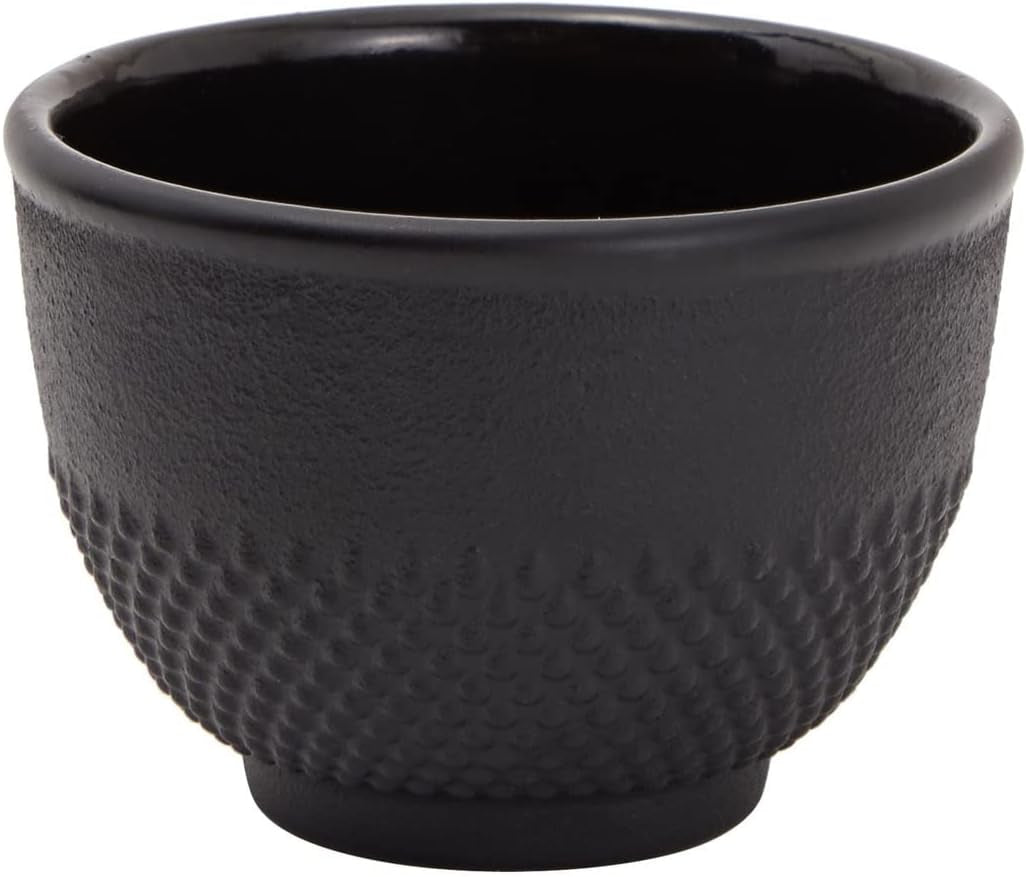 Juvale Service à thé japonais avec théière en fonte (1200 ml), soucoupe et 2 tasses, service à thé de style Tetsubin, noir