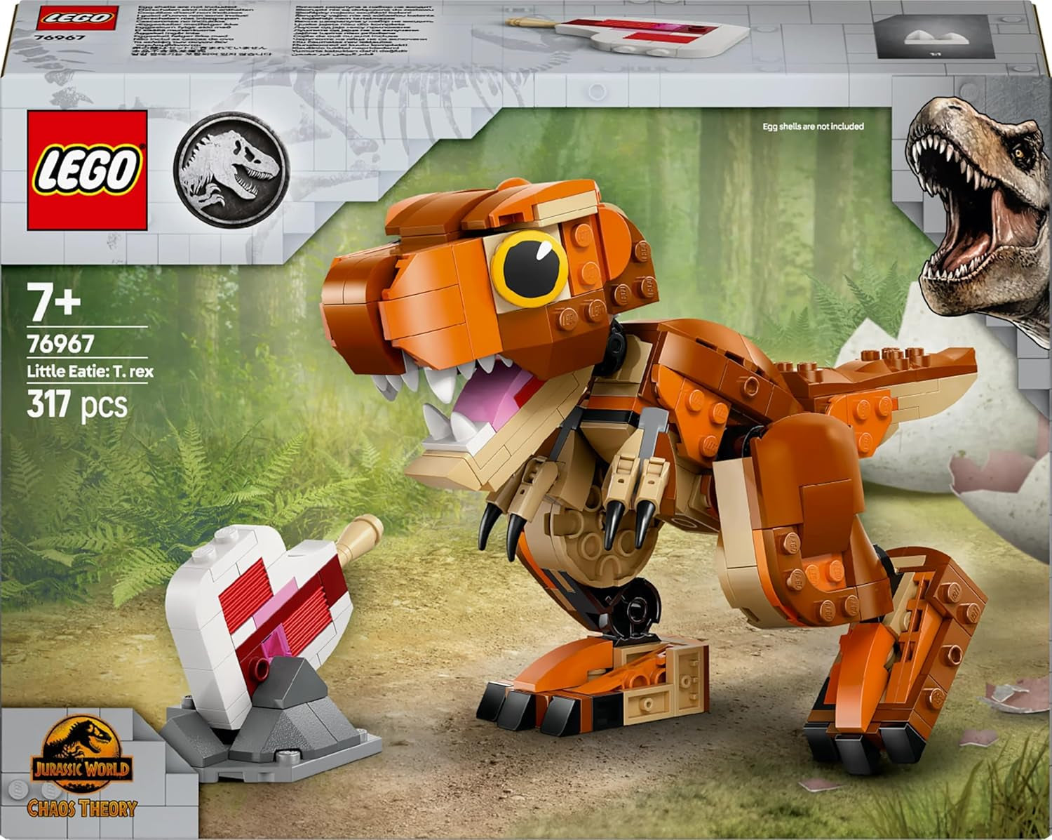 LEGO Jurassic World Little Eatie : jouet de construction T.Rex pour garçons et filles de 7 ans, ensemble de construction de dinosaures, modèle cadeau pour enfants avec bouche, tête et queue mobiles 76967 Jeux de construction Besuche den LEGO-Store