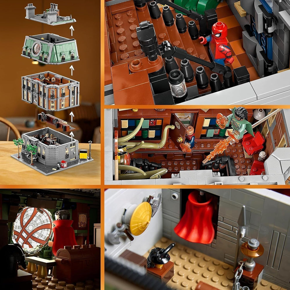 LEGO Marvel Sanctum Sanctorum - Ensemble de construction modulaire à 3 étages avec figurines de Docteur Strange et Iron Man Avengers : Endgame Toy House Fan à collectionner Décoration de grande pièce 76218 Jeux de construction Besuche den LEGO-Store