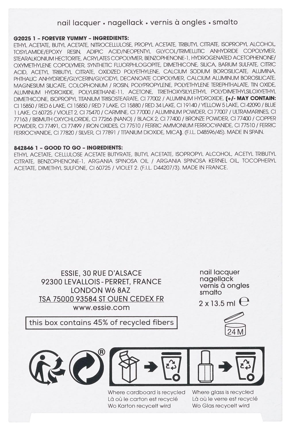 MAYBELLINE Essie Thank You coffret cadeau de vernis à ongles, 27 ml