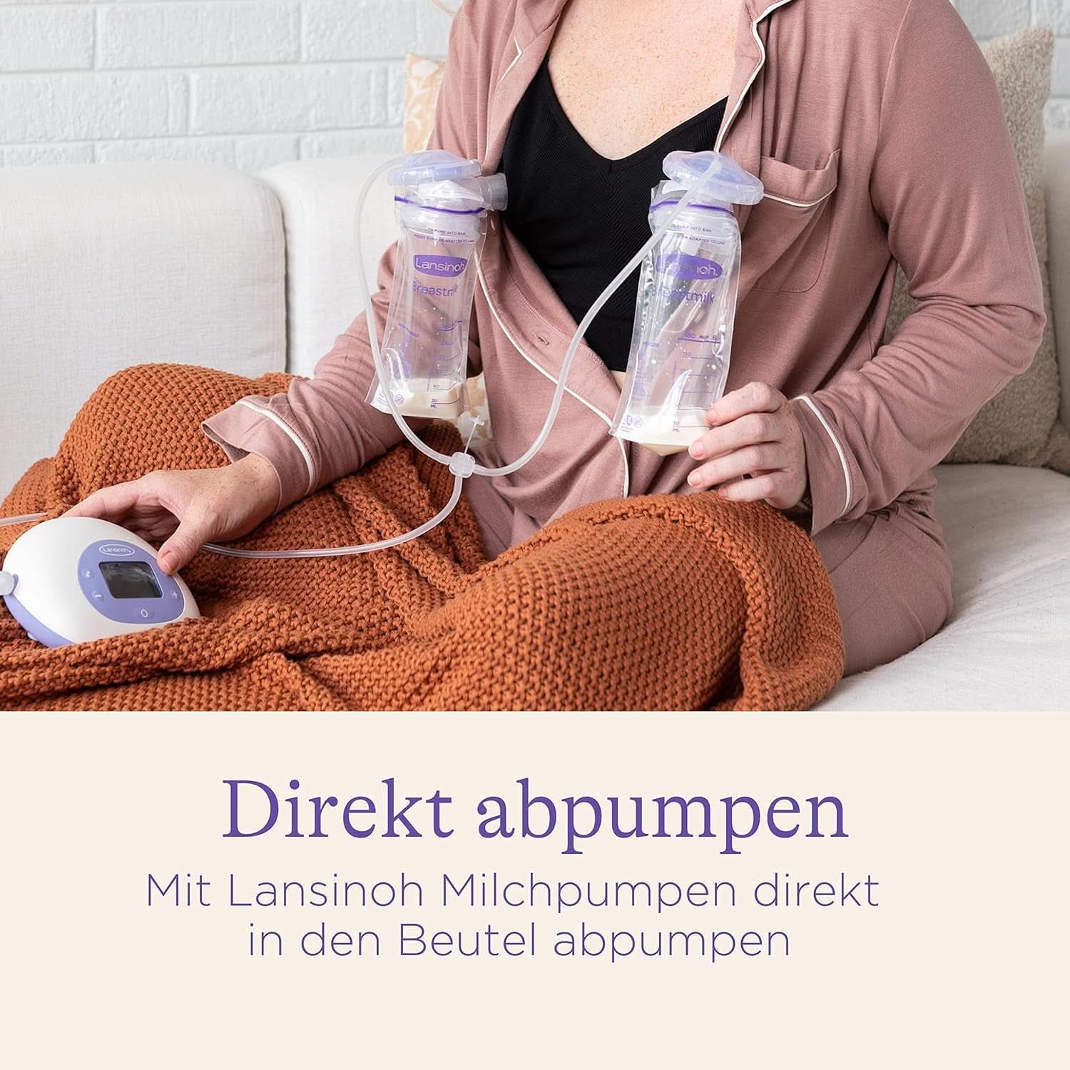 Lansinoh Muttermilchbeutel - 25 Stück - Zum Sicheren Aufbewahren Und Einfrieren Von Muttermilch - Hygienisch & Platzsparend Accessoires Alimentation et allaitement Bebe Naty Shop