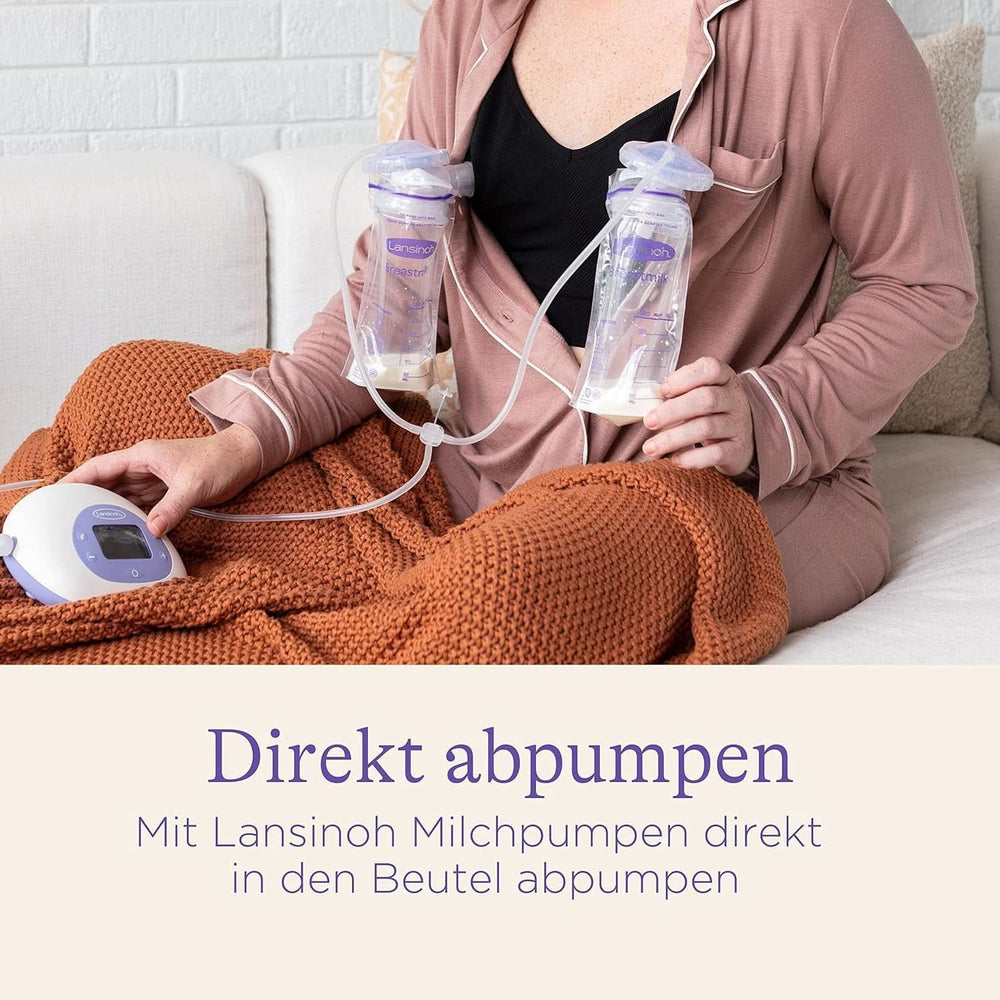 Lansinoh Muttermilchbeutel - 25 Stück - Zum Sicheren Aufbewahren Und Einfrieren Von Muttermilch - Hygienisch & Platzsparend Accessoires Alimentation et allaitement Bebe Naty Shop