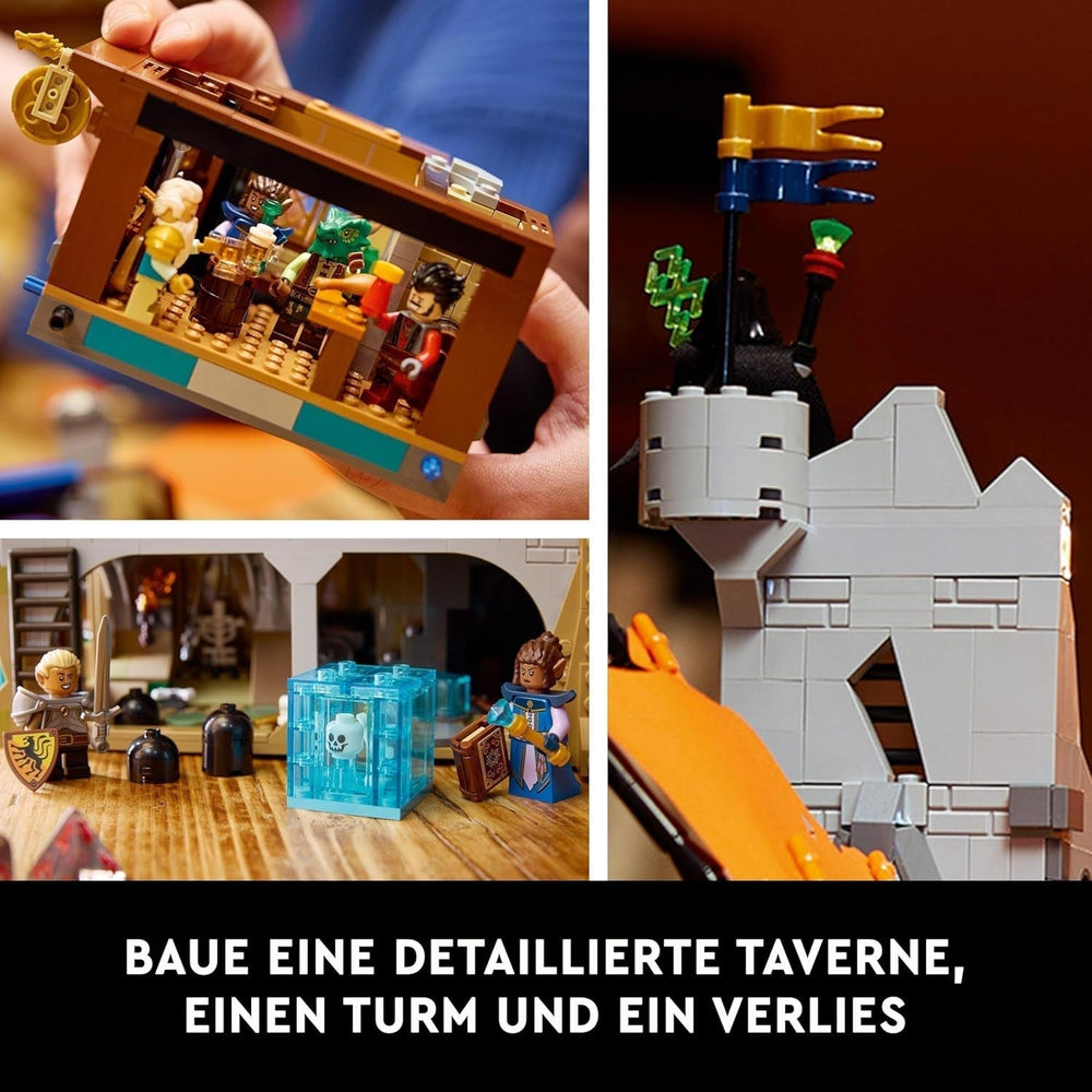 LEGO Ideas Dungeons & Dragons: The Saga of the Red Dragon, Set de construcție pentru adulți, Idei de cadouri Dungeons and Dragons pentru fani, Set de construcție Fantasy, Activitate creativă 21348 Seturi de constructie Besuche den LEGO-Store