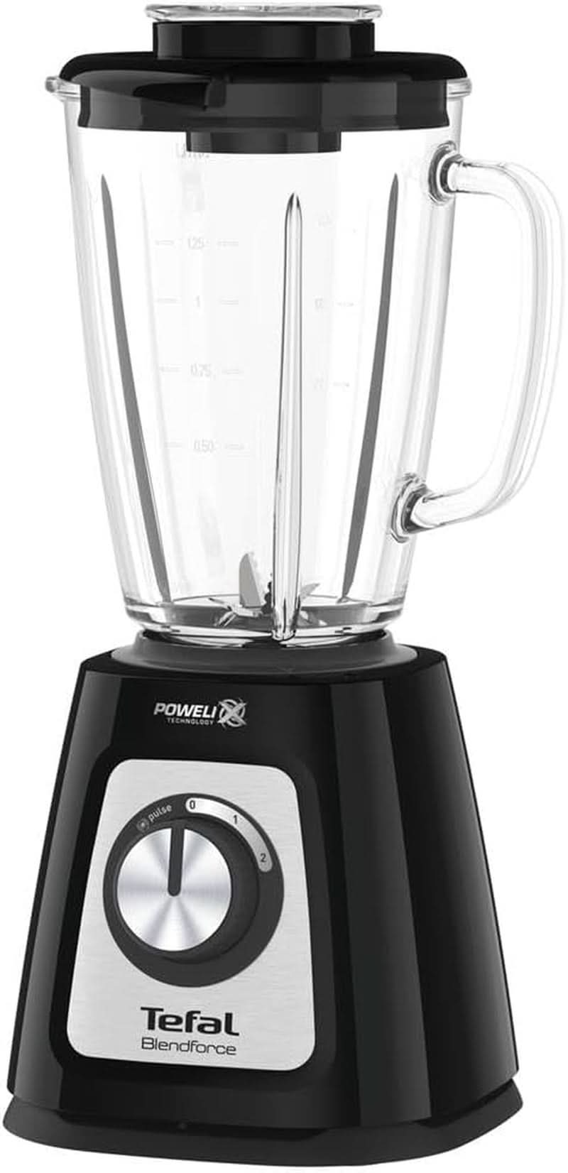 Tefal BL435831 BL4358 Batteur sur socle, Verre, 1,75 litres, Schwarz Kitchen Naty Shop