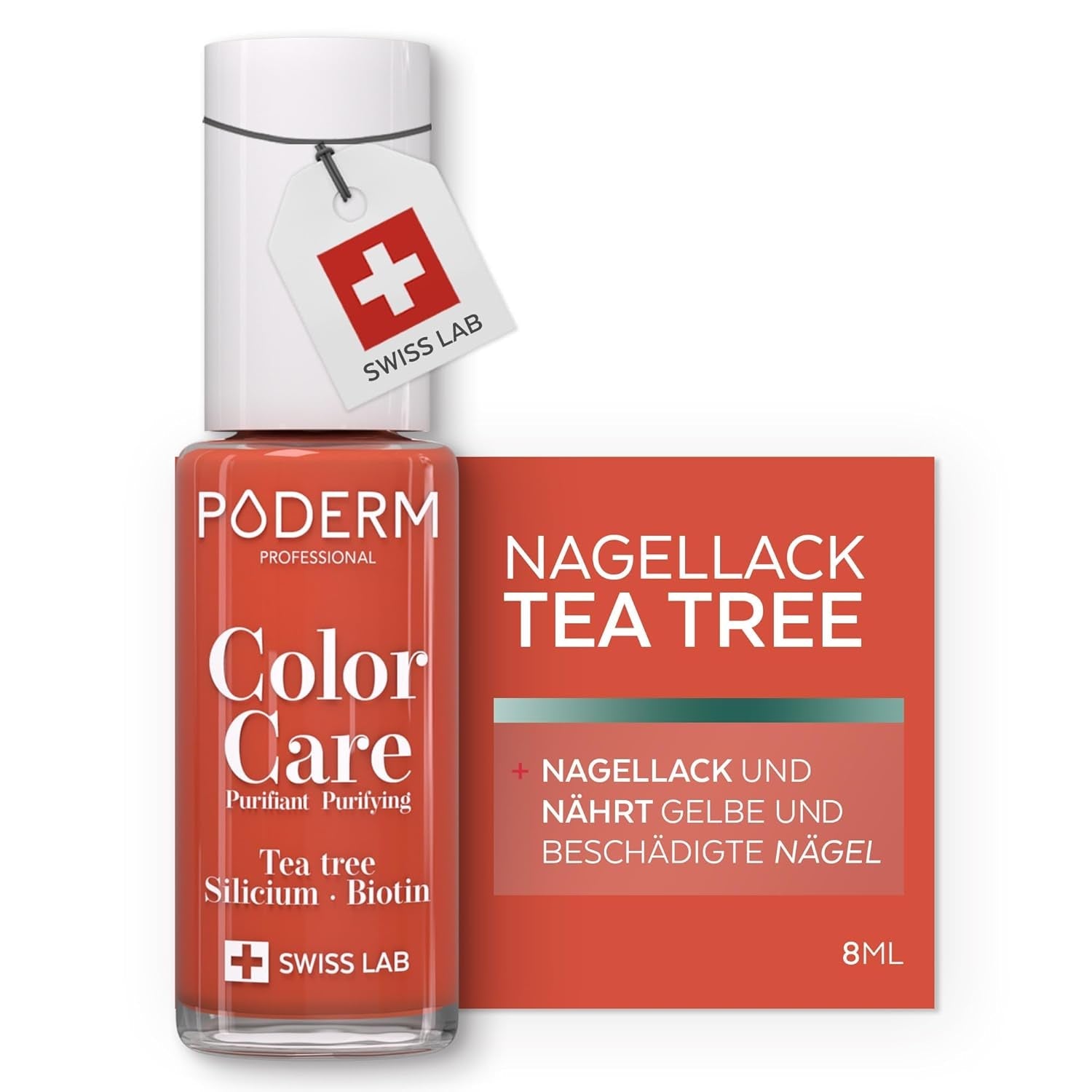 PODERM – STRAT DE TEN Strălucire și Protecție – Îmbogățit cu ULEI DE ARBORE DE CEAI – Asigură o culoare de lungă durată – Ingrediente naturale și vegane – Laboratorul Elvețian