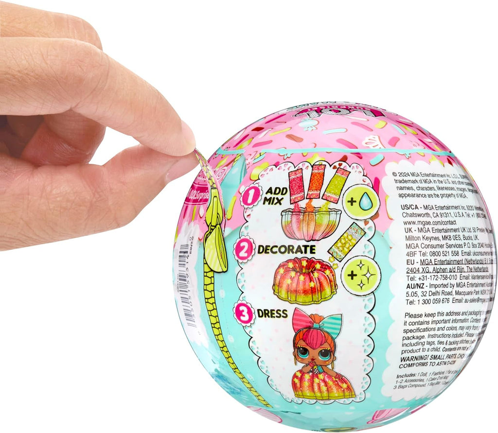 L.O.L. Surprise! Mix & Make Birthday Cake Tots - Cu păpușă de colecție, rochie de tort diy, "coacerea" și decorarea tortului, ingrediente și stropi cu sclipici - Păpușă cu rochie de tort - Ideal pentru fetițe cu vârsta de peste 3 ani Papusi Naty Shop