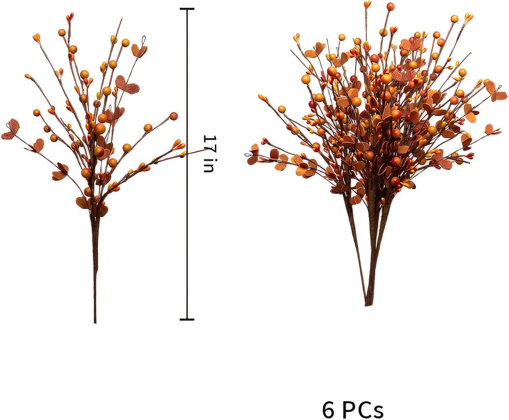 Herbstbeeren-Plektren (Rote Orangefarbene Beeren Und Blätter)