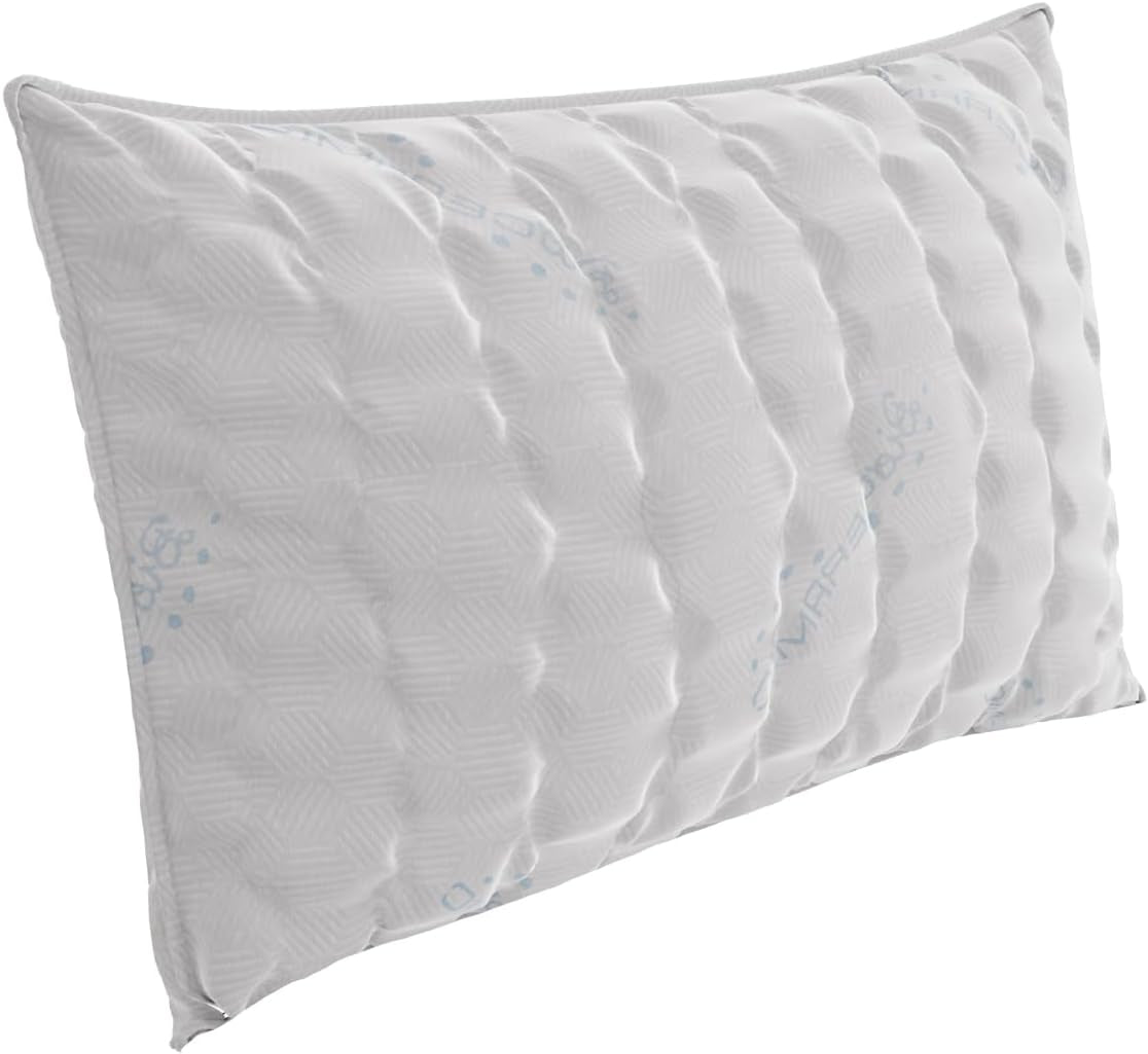 Literie italienne MB Home Italia, oreiller, biocéramique, gris clair, 45 x 75 cm Naty Shop oreillers standards