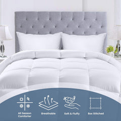 Utopia Literie FBA_B01JPECQF8 Couette double, blanc, polyester, double Couettes et couettes Naty Shop