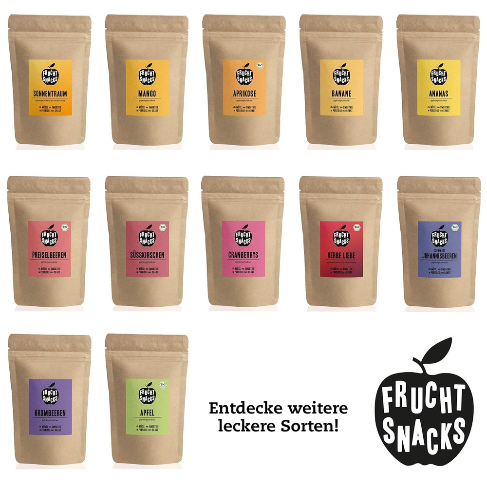 Myrtilles lyophilisées : 100g de myrtilles séchées de culture pour smoothies, muesli, porridge topping - Baies lyophilisées sans sucre ajouté - Myrtilles lyophilisées NutriPur Produits déshydratés Naty Shop