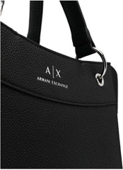 Armani Exchange Essential for Women, Wave, Silver Imprimé Logo Shopping L Femme Sacs Naty Shop