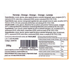 Azucren - Azudant - Rouleau fondant - Facile à utiliser, lisse, souple, souple et pliable - Parfait pour décorer les gâteaux, halal, casher - Sans gluten - 250G (Orange) Pâte à sucre Naty Shop