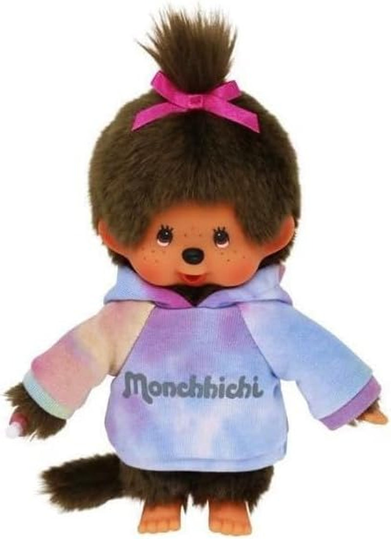 Bandai – Monchhichi Pinky Sakura Rose – Ikonisches Affenkuscheltier der 80er Jahre – Superweiches Kuscheltier 20 cm für Kinder – Spielzeug für Kinder ab 2 Jahren – 24289