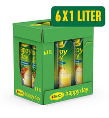 Rauch Happy Day Noix de Coco-Ananas | Un voyage aux Caraïbes | Jus de fruit d'ananas et eau de coco | 6 x 1 litre, Tetra Prisma Boissons sans alcool Naty Shop