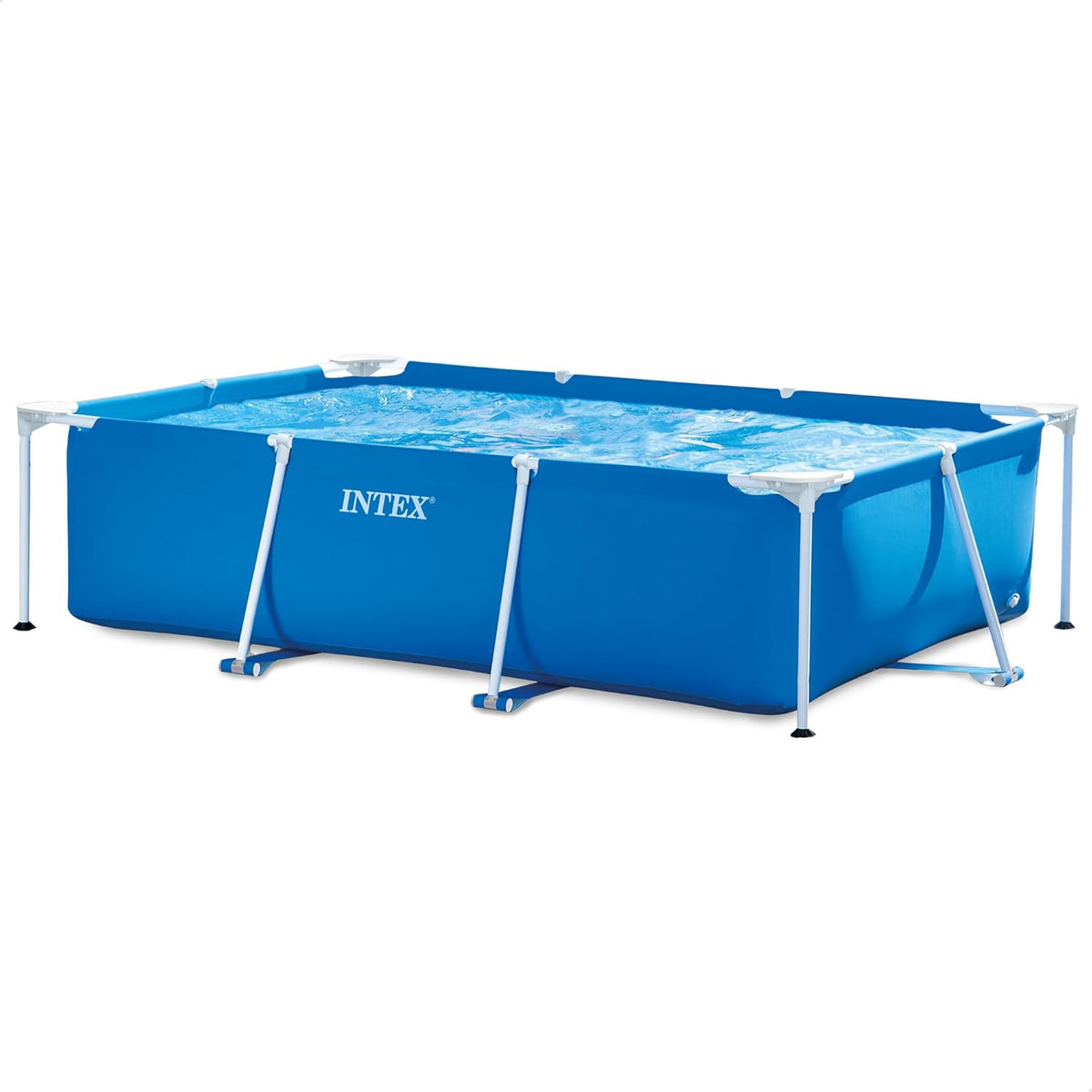 Intex 28271NP - Piscine hors sol rectangulaire avec cadre, 2282 L, acier et PVC, bleue, 260x160x65 cm
