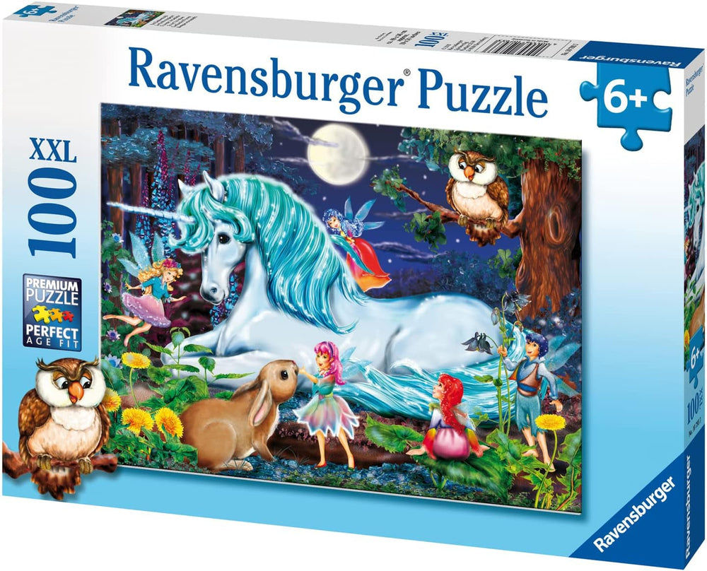 Puzzle enfant Ravensburger - 10793 Dans la forêt enchantée - Puzzle Licorne pour enfants à partir de 6 ans, de 100 pièces au format XXL Puzzle Naty Shop