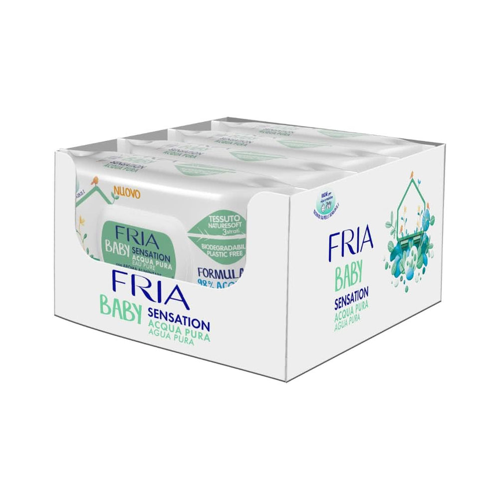 Lingettes à langer Baby Sensation à l'eau pure, formule à 98% d'eau purifiée avec effet nettoyant pour la peau, testées dermatologiquement, pack économique Lingettes humides pour bébé Naty Shop 280 lingettes à l'Aloe Vera