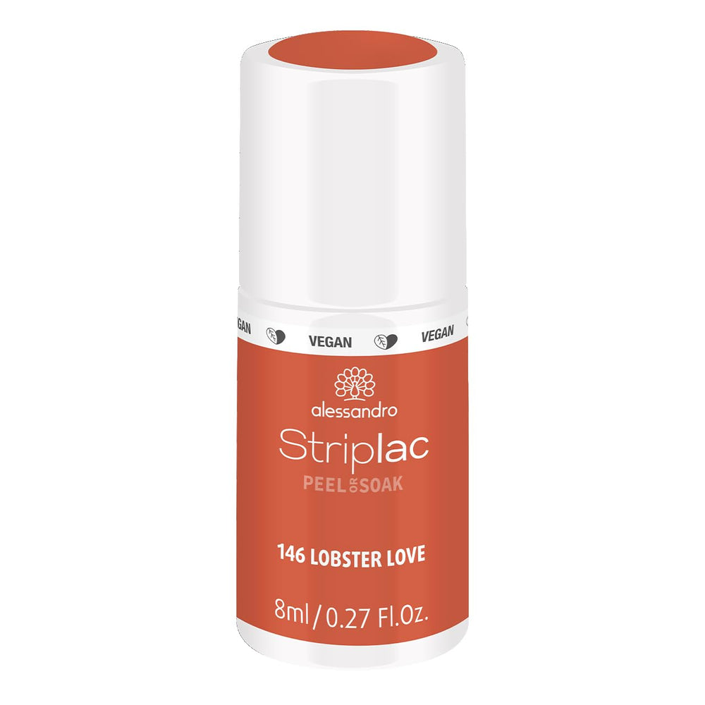 Vernis à ongles UV alessandro Striplac Coral Sunshine – Délicat et longue durée – S'enlève facilement grâce à la technologie de retrait – Vegan et cruelty-free – 8 ml