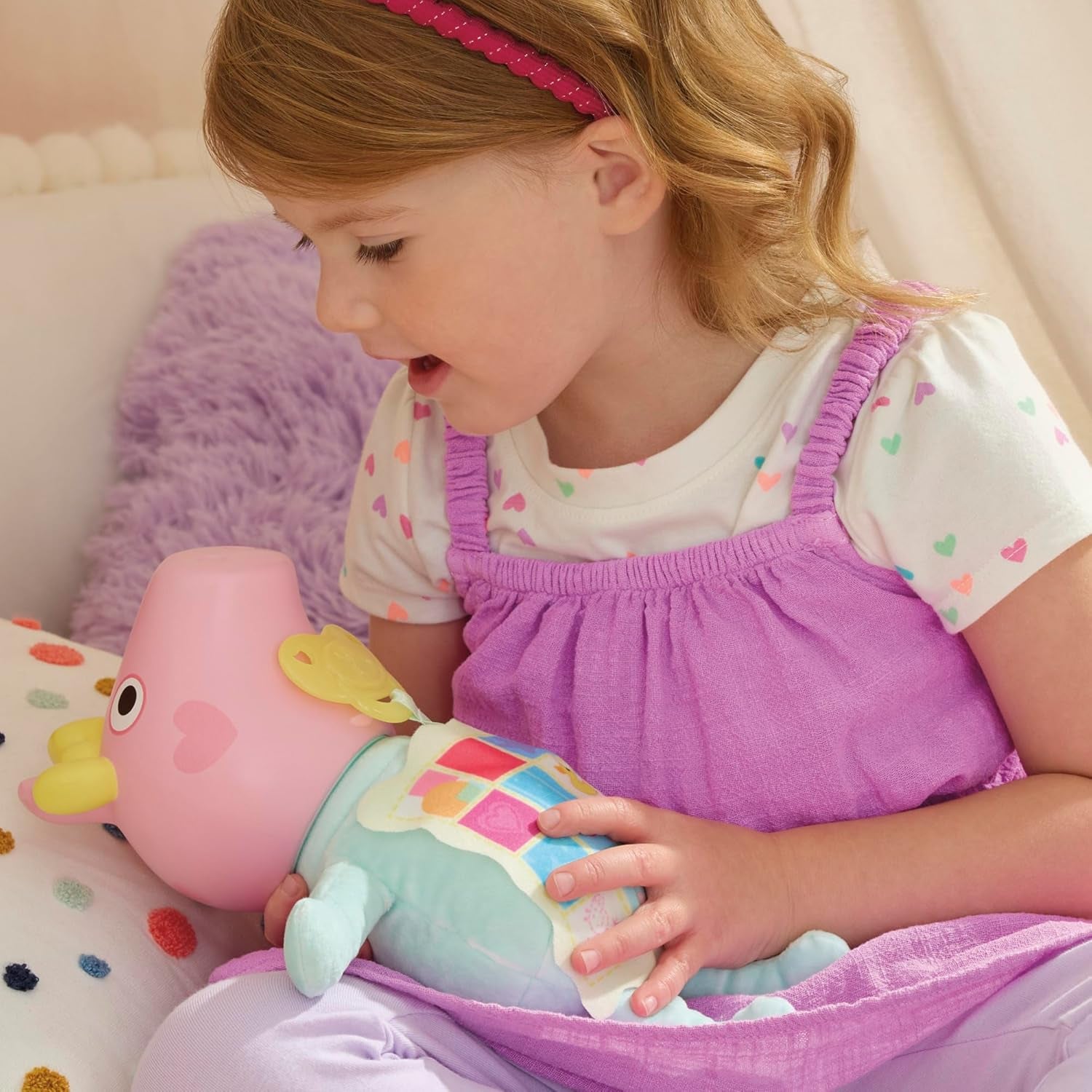 Poupée interactive Peppa Pig Evie 28 cm avec 20 sons et de nombreuses fonctions, ensemble de jouets pour enfants à partir de 3 ans