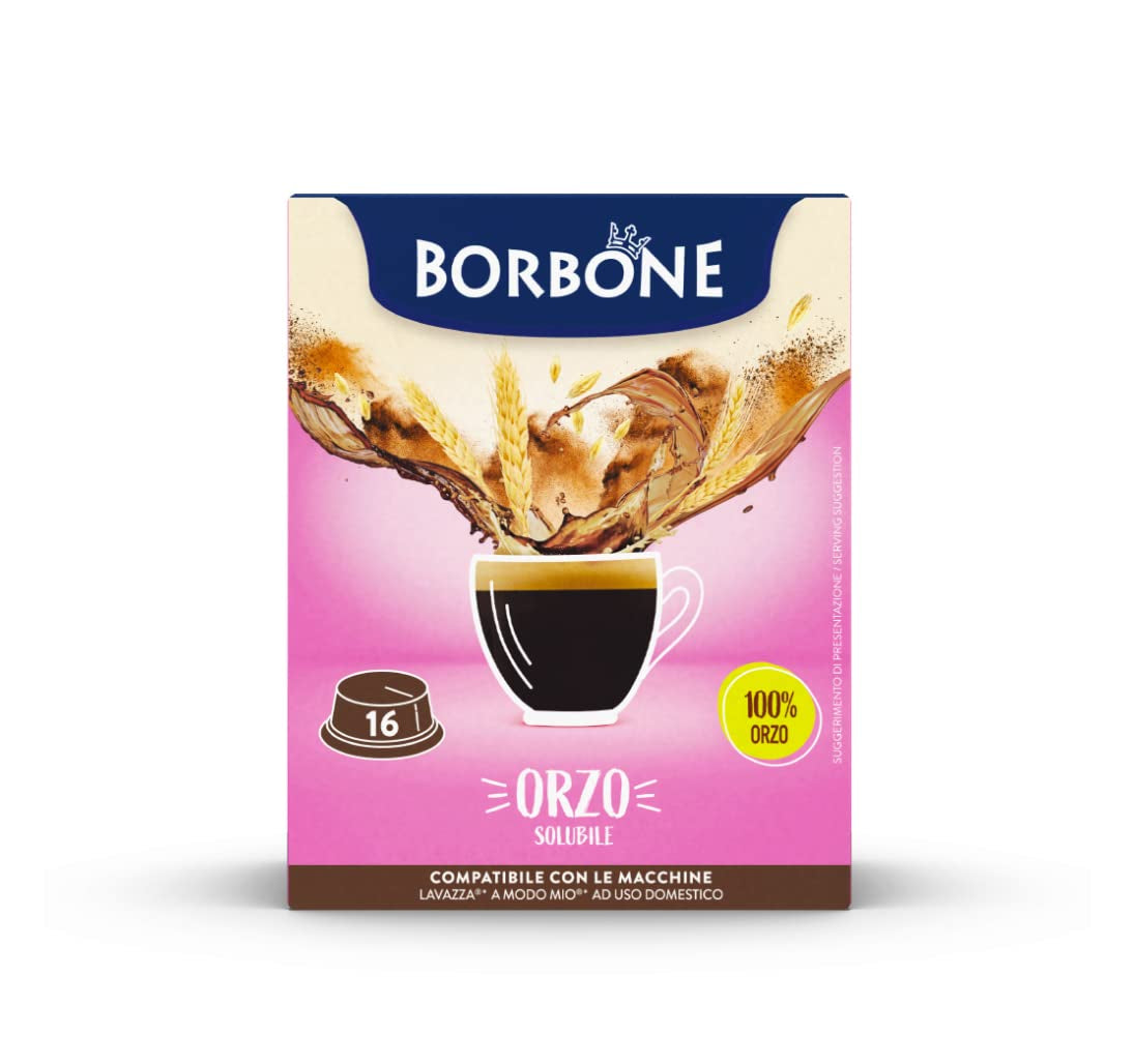 Caffè Borbone Malzkaffee - 96 Kapseln (6 Packungen mit 16 Stück) - Compatible avec Lavazza A Modo Mio Haushalts-Espressomaschinen
