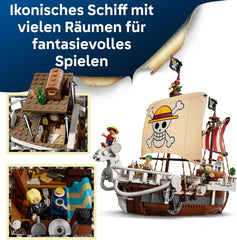 LEGO ONE PIECE - Das Piratenschiff Flying Lamb (Going Merry) - Ensemble de jeux avec 5 figurines - inkl. Luffy, Zoro et Nami - Jeu de construction - Cadeau pour les jeunes, les filles et les fans à partir de 10 ans - 75639