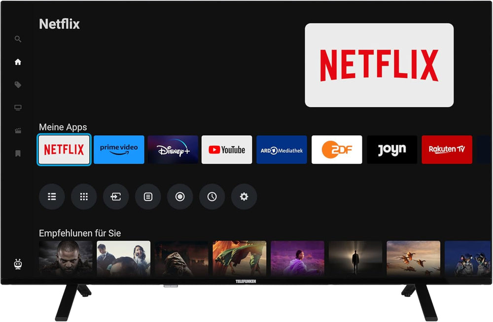 Televizor inteligent TELEFUNKEN de 40 de inci, cu tehnologie TiVo Full HD, HDR TV cu tuner triplu și 6 luni de HD+ incluse, televizor LED XF40TP900S (2026)