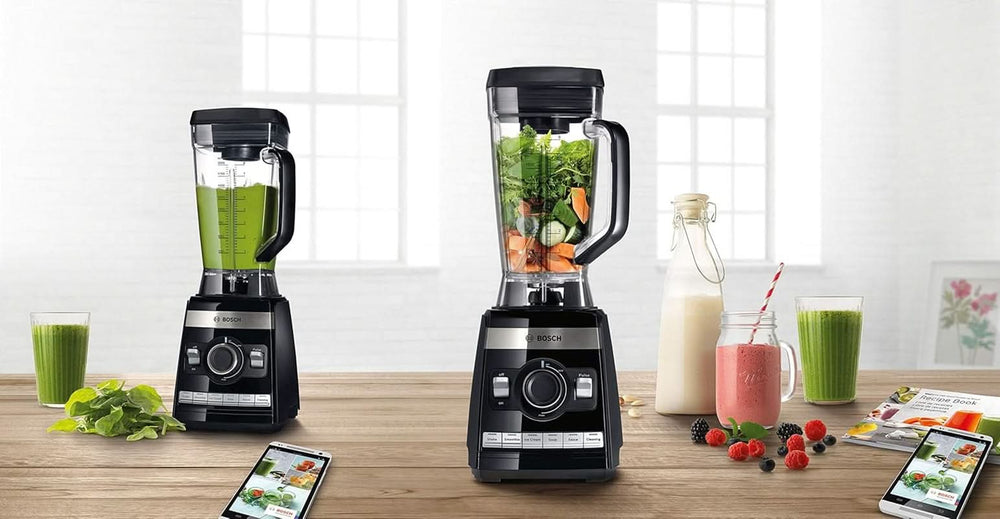 Bosch Standmixer Vitaboost MMBH6P6B, 6-Klingen-Edelstahlmesser, 2,5L Tritan-Mixbehälter, Stopfer, 6 Automatikprogramme, Rezeptbuch, Bpa-Frei, Einfache Reinigung, 45,000 U/Min, 1600 W, Schwarz Mama si Copilul Naty Shop