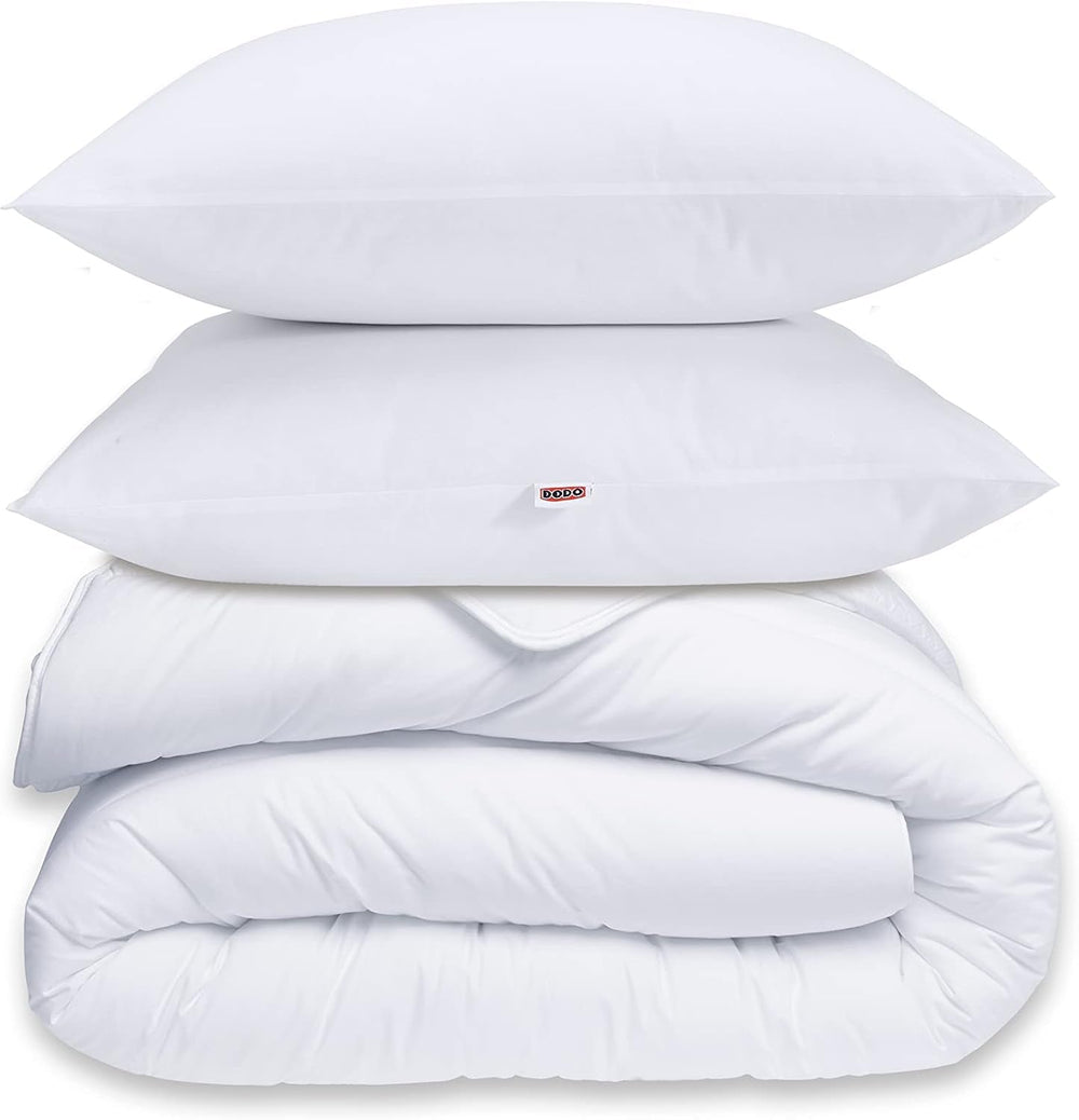 30519 220/240 Housse de couette et 2 oreillers Polyester/Coton Blanc 220 X 240 Cm Couettes et couettes Naty Shop