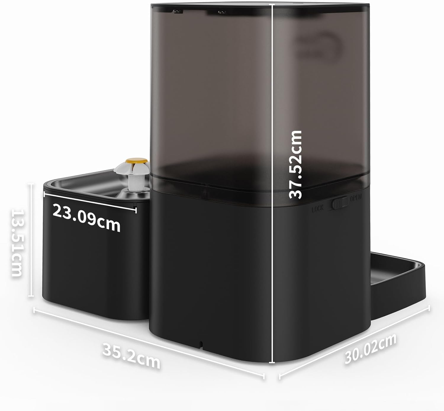 Distributeur d'eau et de vidange automatique 2 en 1 pour toilettes, distributeur d'eau de 6 litres à gros volume + distributeur d'eau de 2,5 litres avec utilisation d'applications, de nettoyage et d'entretien ponctuel