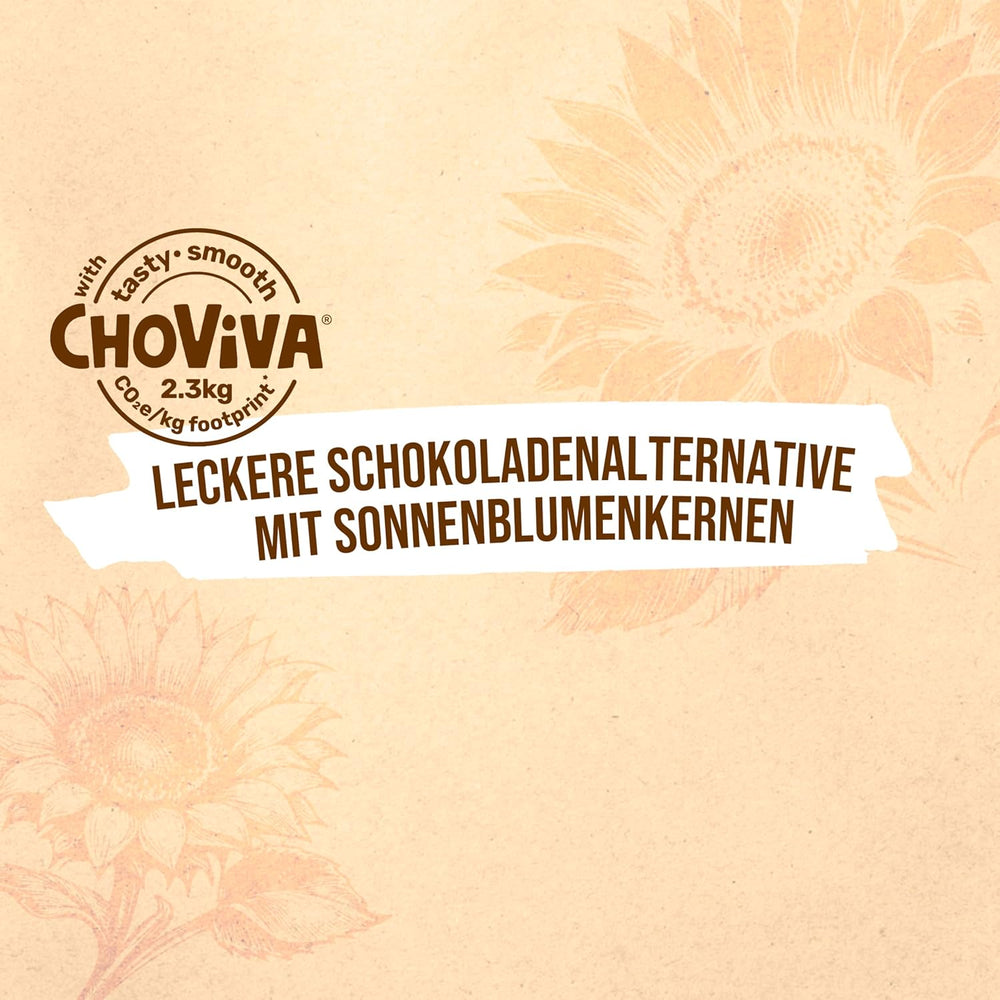 Biscuits au Beurre Salé et ChoViva, barre de 80g, à base de chocolat alternatif aux graines de tournesol