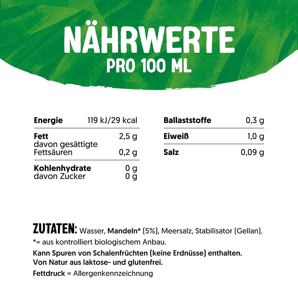 Alpro Bio Mandeldrink sans Zucker – 8 x 1 l