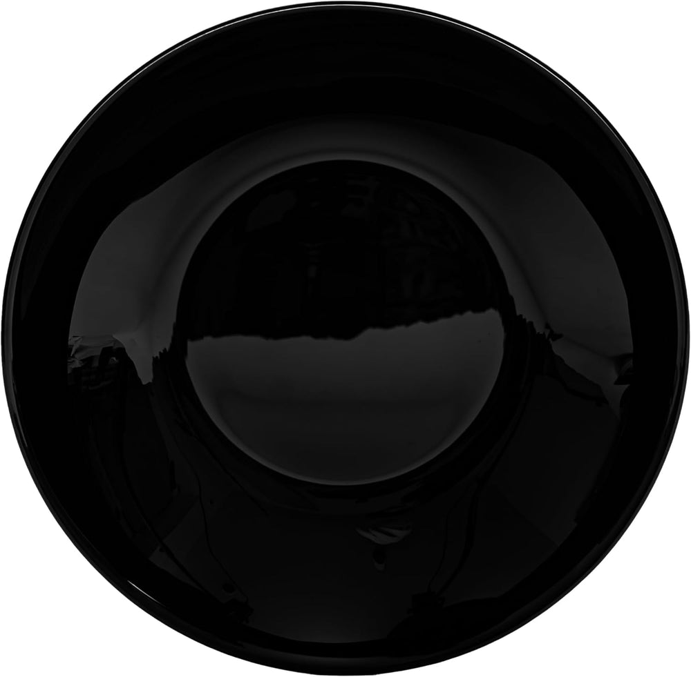 Service de table pour 6 à 18 pièces – Service de table en verre opale – Service de table noir – Service de bol et d'assiettes – Vaisselle moderne – Assiettes – Service de table – Service de table pour 6 personnes